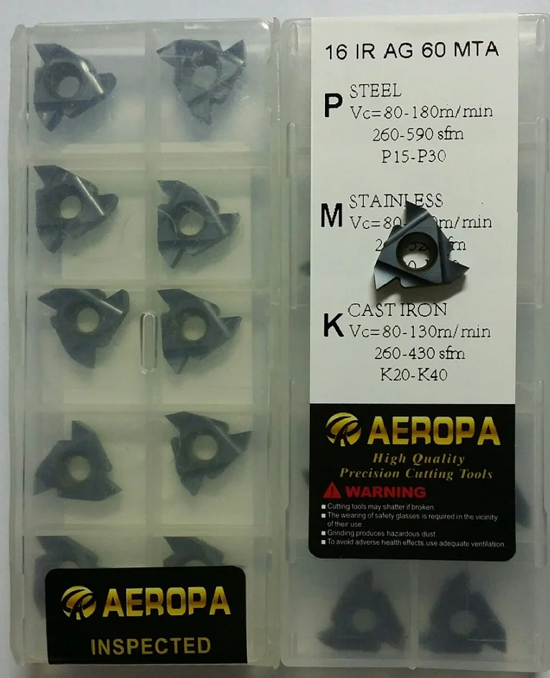 

16 IR 11 W,Indexable Tungsten Carbide Threading Lathe Inserts for Threaded Lathe Holder