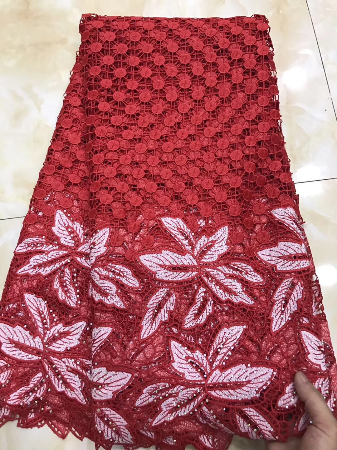high quality african cord lace fabric chemical water soluble guipure blue fashion LYY906A | Дом и сад