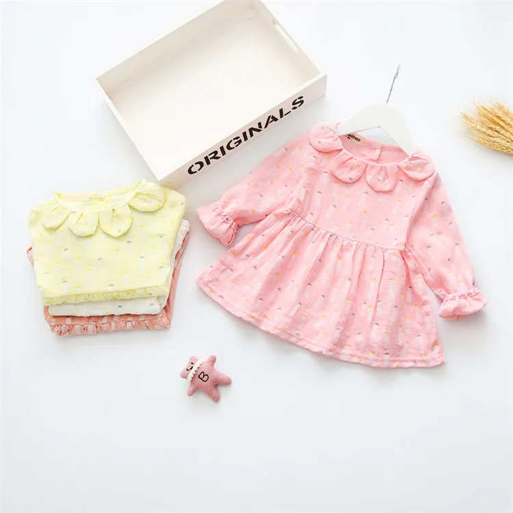 Новорожденный Ребенок Dress SummerSpring Хлопок Ребенка Комбинезон Для девочек Летние