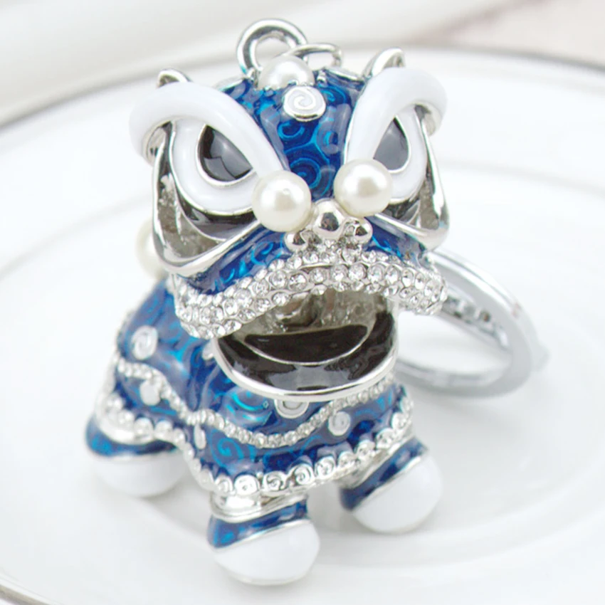 Брелки модные счастливые ювелирные изделия полная Стразы лев на сумке роскошный