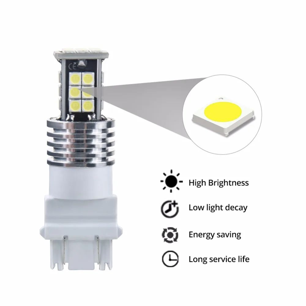 2 шт. T15 W16W 921 912 светодиодный указатель поворота 1200Lm 3030 SMD светильник CANBUS для салона