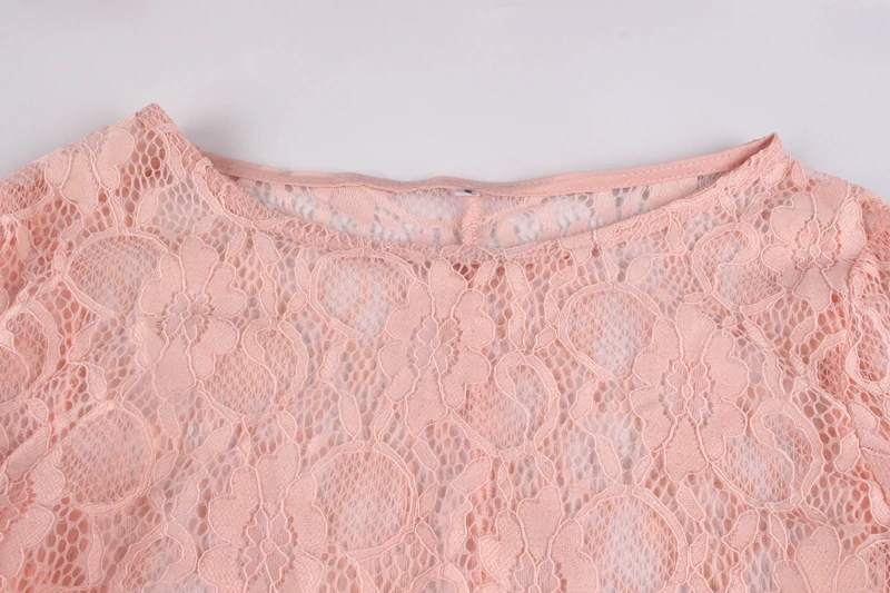 2019 New Autumn Floral Blouse for Women Sex Lace Long Sleeve Casual Yellow Pink Top Ladies Loose Blusas Femininas | Женская одежда