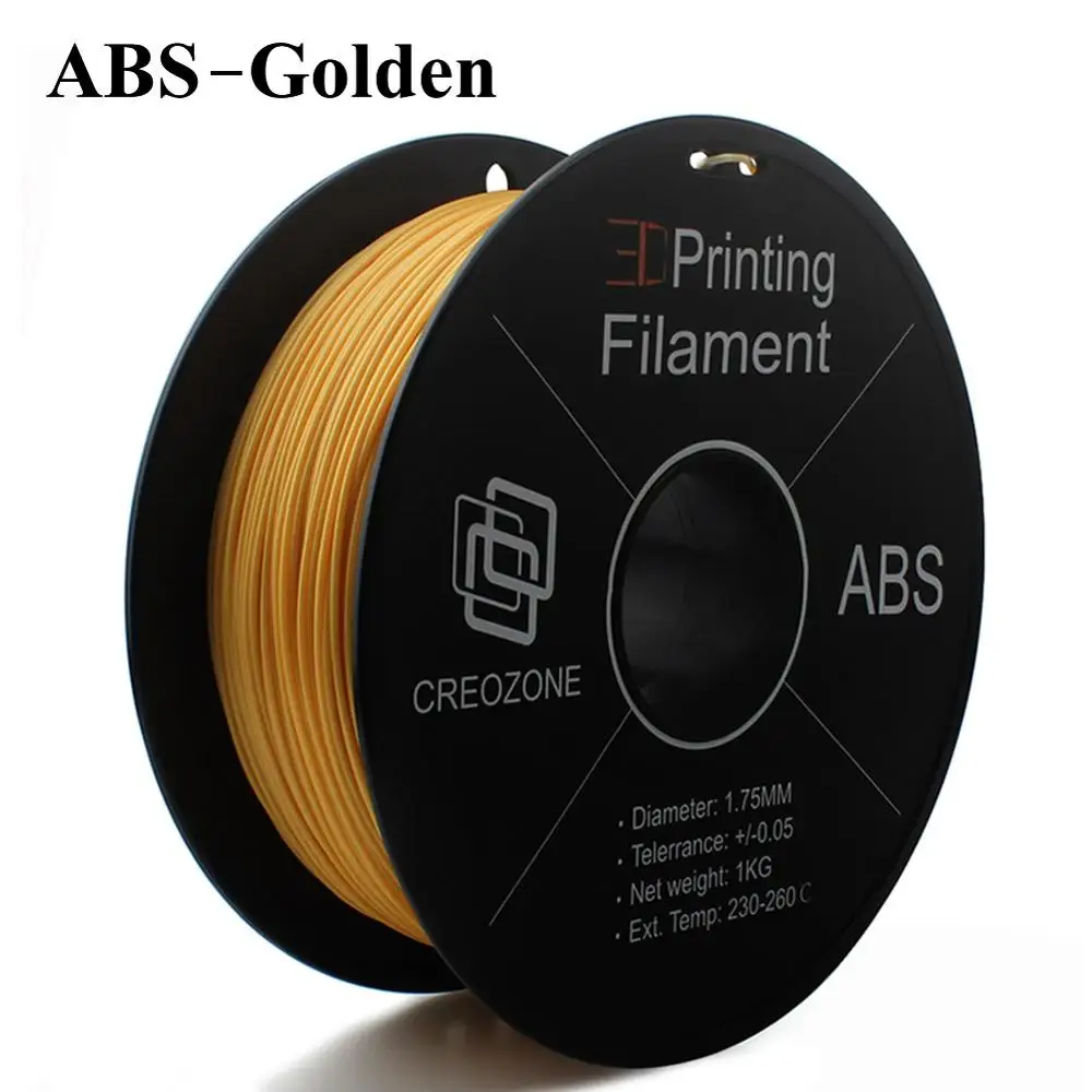 ABS-Golden CREOZONE Премиум нить для 3d принтера 1,75 1 кг PETG ABS углеродное волокно TPU нейлон/PA Металл бедра 3D пластиковая нить - Цвет: ABS-Golden