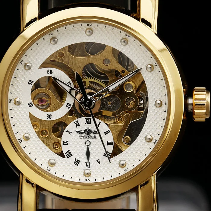 Топ бренд WINNER автоматические механические женские модные часы Классический