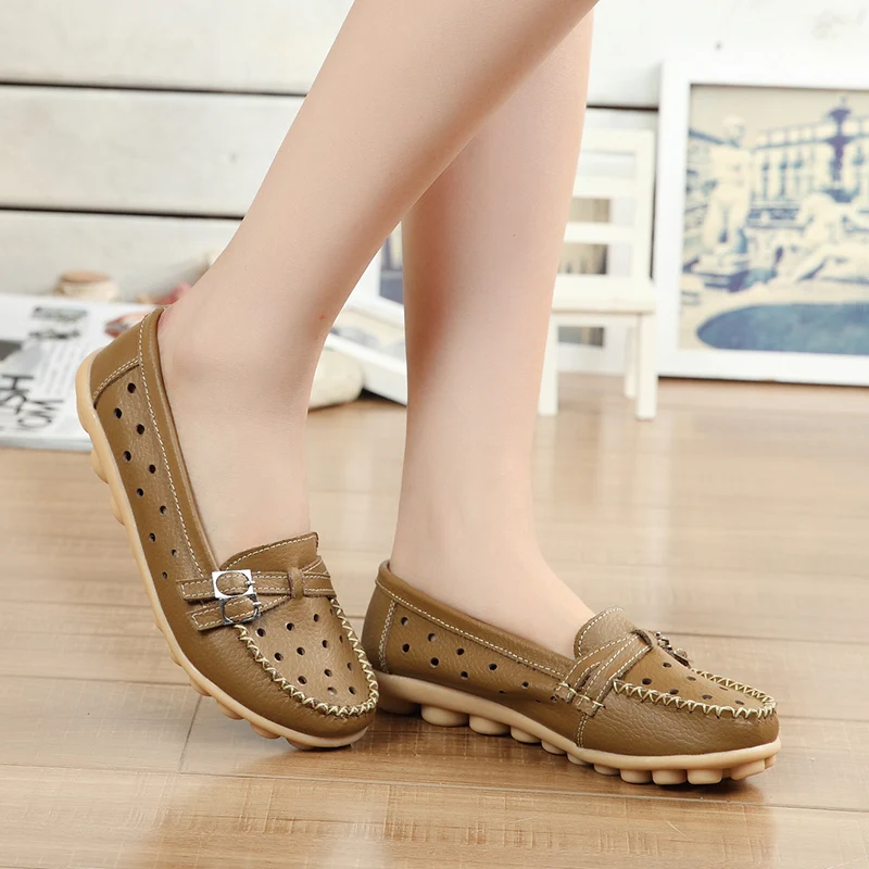 Новинка 2017 года Обувь женская обувь из натуральной кожи Красочные Туфли без