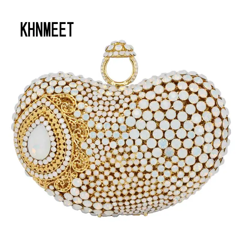 Новейшая модель Палец кольцо из белого золота металлическая Сумка клатч Сезон