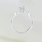 18K Белое Золото DF 1ct 6,5 мм круглая огранка DF Moissanite обручальное кольцо юбилейное кольцо Moissanite кольцо для женщин