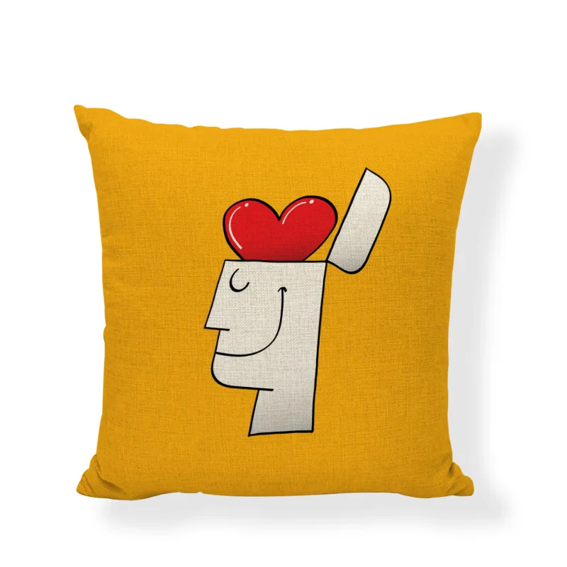 Creative Happy Valentine's Day Throw Pillow Cases Sweet Love Square Cushion Covers Romantic Valentine Gifts Printed Home Decor | Дом и сад