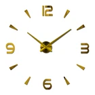 2019 Hot Sale Wall Clock Reloj De Pared Acrylic Mirror Clocks Europe Diy 3d Stickers Large Decorative Quartz Watch Living Room