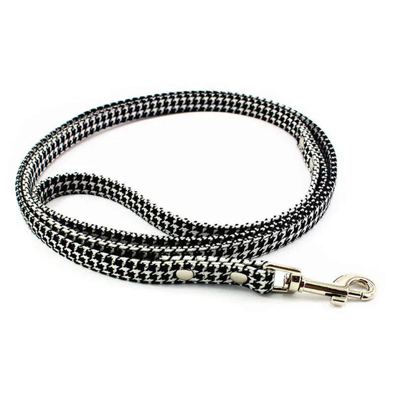 

Houndstooth Dog Leash Fashion Retro Leash For Small Dogs Puppies Pup Mini Teddy Samoyed Yorkie Dog Leashes Leads Pet Accessories