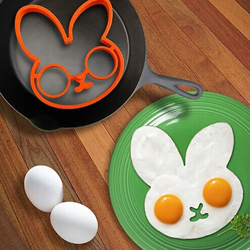 Симпатичные формы Fried Egg Плесень Блин кольца плесень Кухня инструмент Пособия по