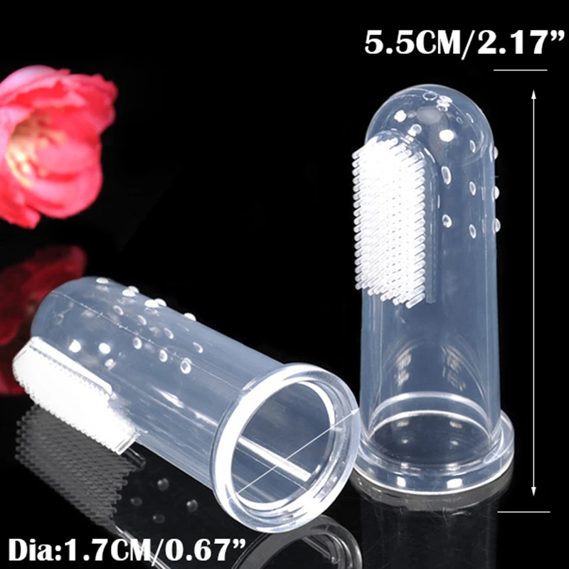 Зубная щетка для собак на палец мягкая силиконовая чистки зубов - купить по