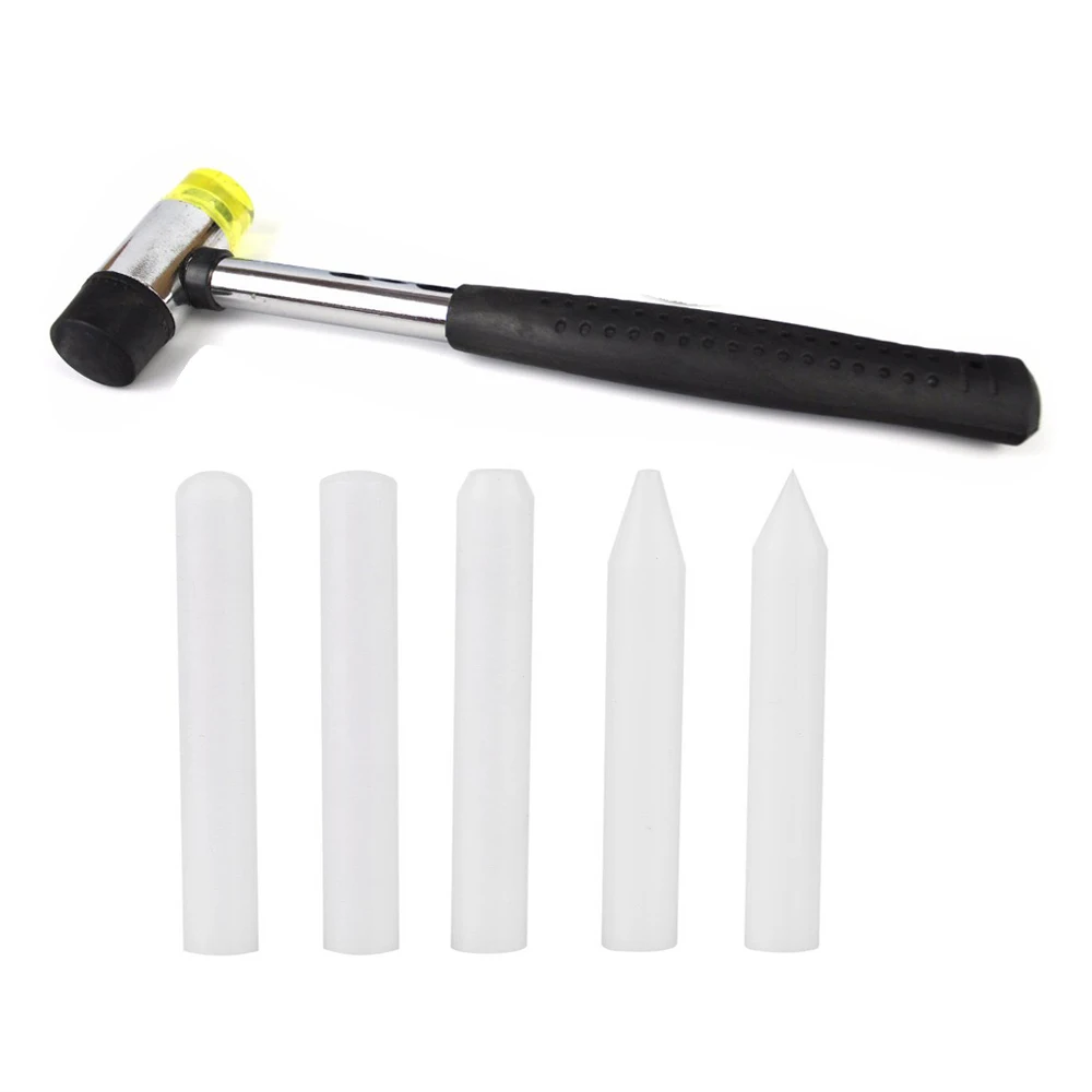PDR инструменты для удаления вмятин с рукояткой Pro Slide Hammer Dent Puller Dent Hammer с 5 шт. вкладками вниз ручка 18 съемников для повреждения градом - Цвет: 6pcs