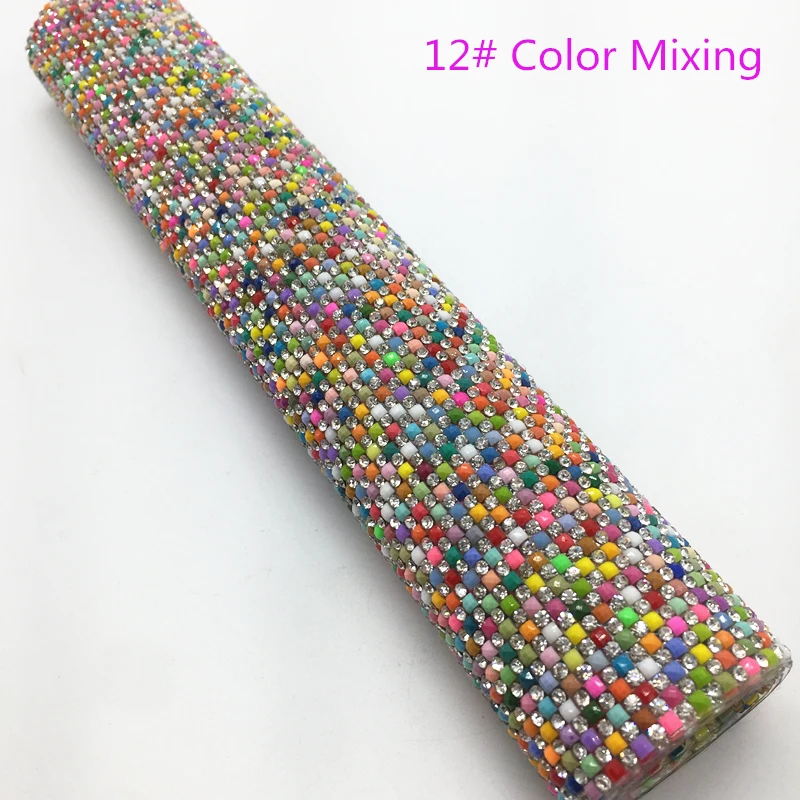 Color Mixing 1 шт. 24*40 см со стразами отделка окантовка Горячая фиксация кристалла сетки для свадебное платье одежда Свадебные платья обувь отделка ювелирных изделий Ремесла - Цвет: Color Mixing