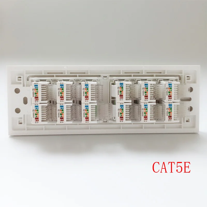 CAT5E 12 портов CAT5E CAT 6 RJ45 Ethernet LAN настенная панель 118 Тип интернет лицевая крышка - Цвет: CAT5E