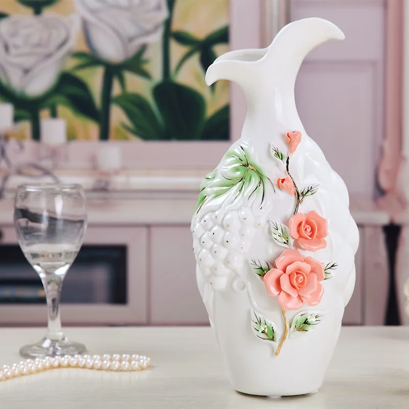 Керамическая ваза Цзиндэчжэнь стильные нефритовые фарфоровые декоративные