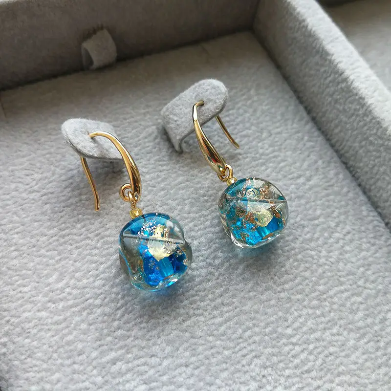 Винтажные серьги подвески Vanssey ручной работы из реальной фольги и меди