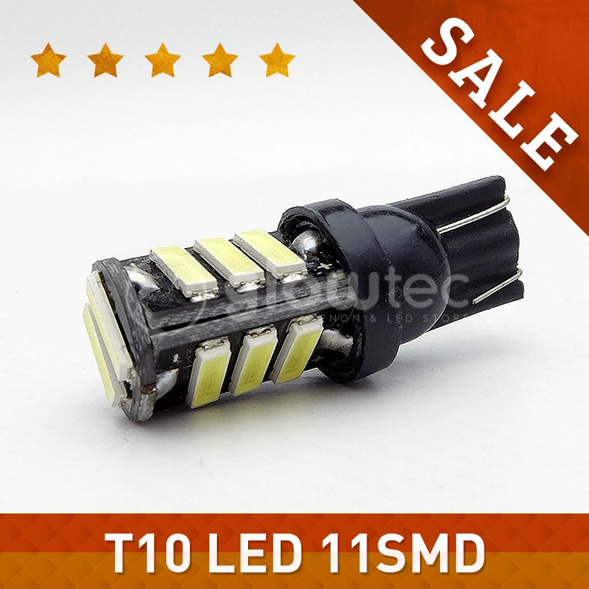 

1PC T10 11smd car external led lights auto clearance bulbs festoon vehicle reverse led lamps stop bulbs GLOWTEC