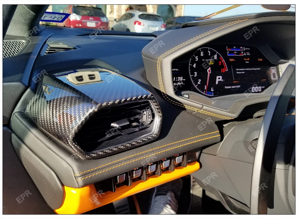 Сухая углеродная внутренняя гоночная часть для Huracan LP610 LP580(+) вентиляционные отверстия переменного тока крышка 4 шт.(крышка) обшивка обшивки для LAMBORGHINI