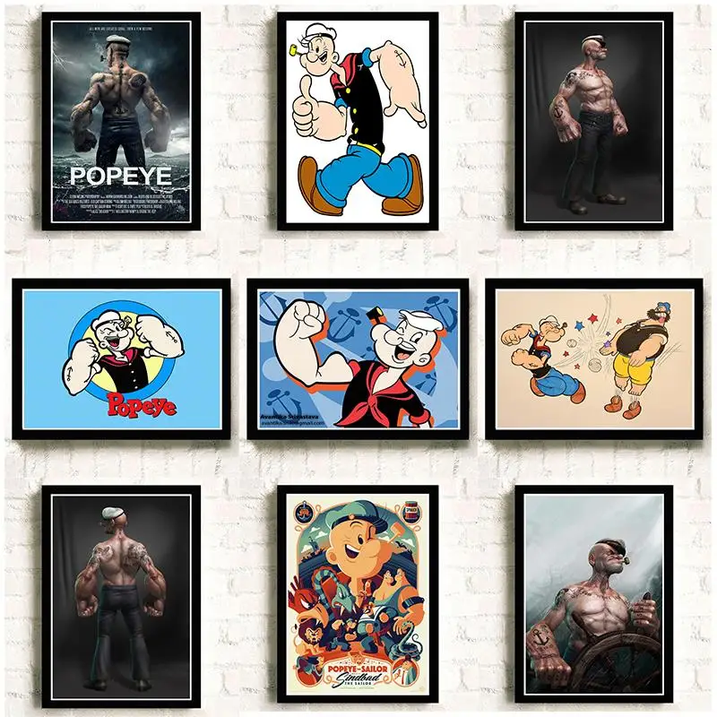 Постер Popeye the Sailor четкое изображение наклейки на стену украшение дома хорошее