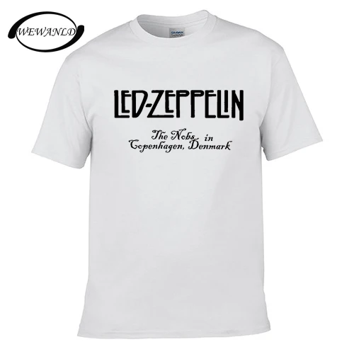 Мода 2017 г. мужские Led Zeppelin печатных футболка Повседневное летние шорты с длинными