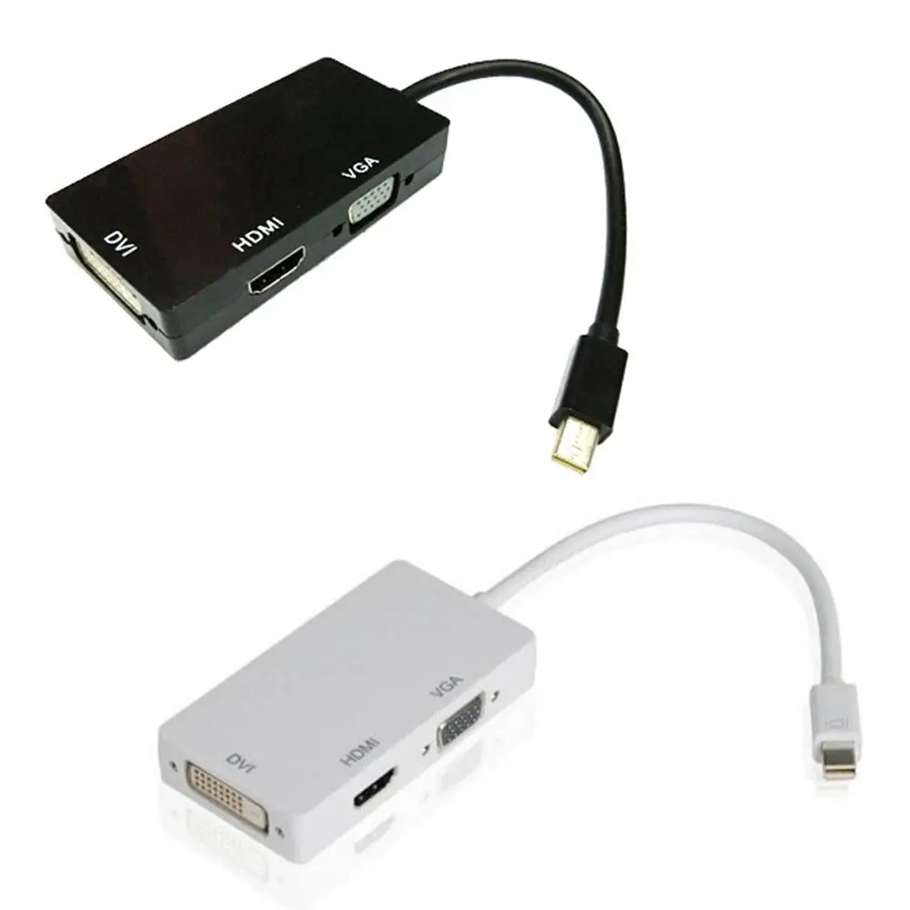 Mini Display Port to HDMI DVI VGA 3в1 патч корд DP PC Женский конвертер адаптер кабель для Mac Apple MacBook