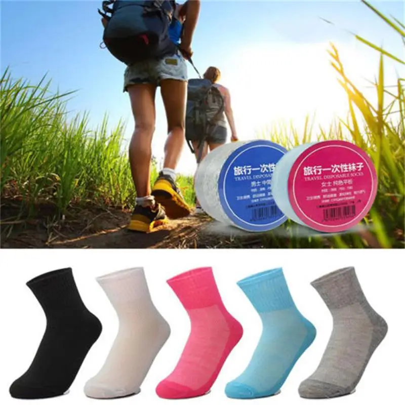 1 пара переносных одноразовых носков для путешествий и женщин мужчин|outdoor socks