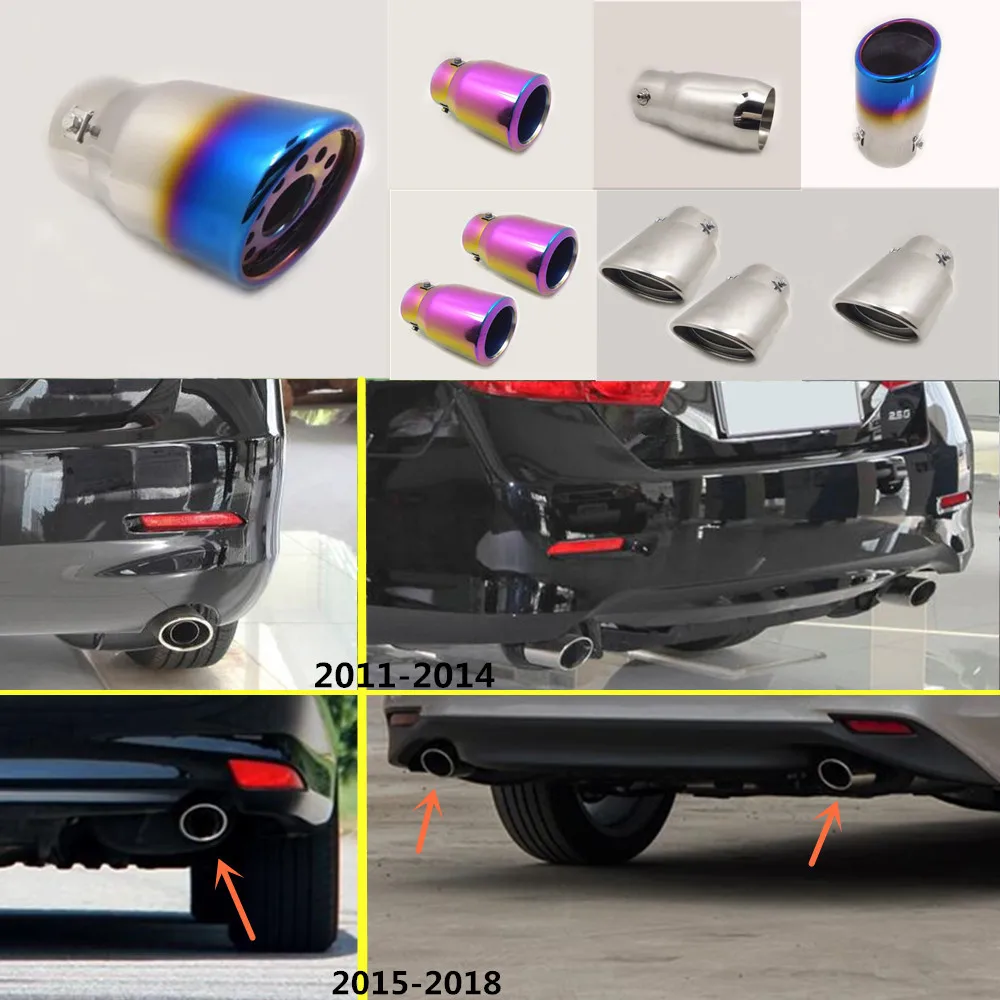 Для Toyota Camry 2011 2015 2016 2017 2018 автомобильный чехол глушитель внешняя задняя трубка