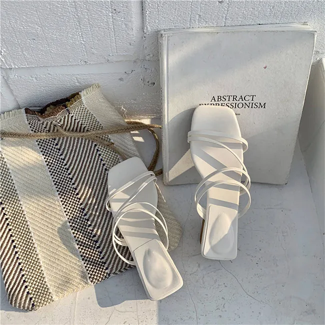 Сандалии MONMOIRA женские с квадратным носком винтажные элегантные туфли узкими