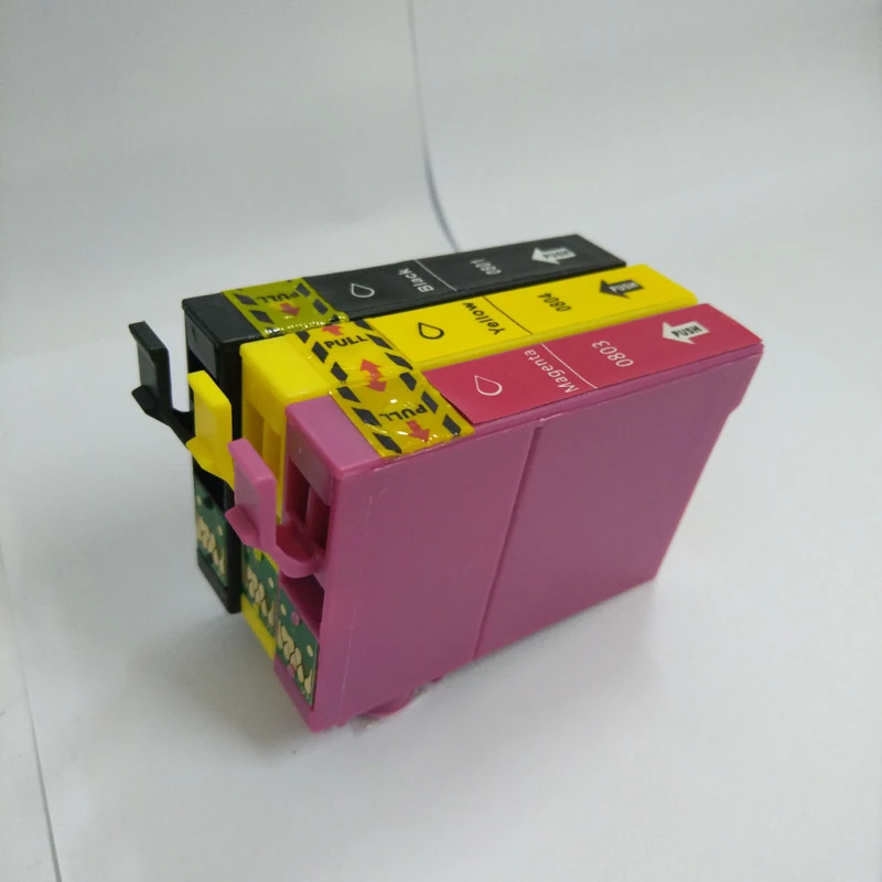 Einkshop 1 комплект T0801 патрон чернил для принтера Epson T0806 Stylus P50 T59 R265 270 285 290 360 730WD 800FW 810W