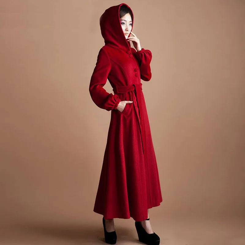 Шерстяное пальто для женщин 2018 осень зима размера плюс удлиненная шерстяная