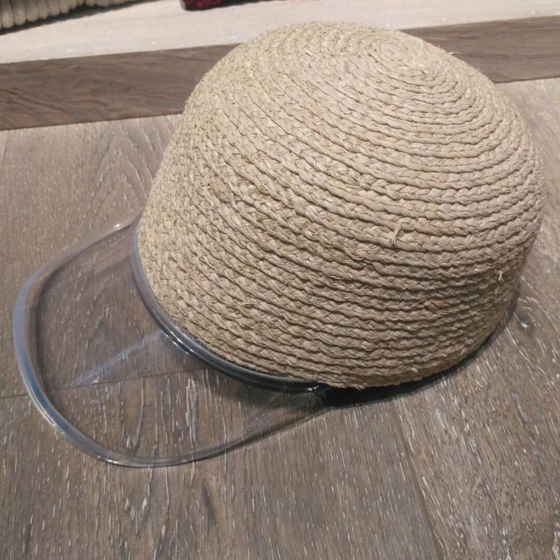 Новинка лета 2019 ручная работа рафия пэтчворк прозрачный ПВХ модная кепка для