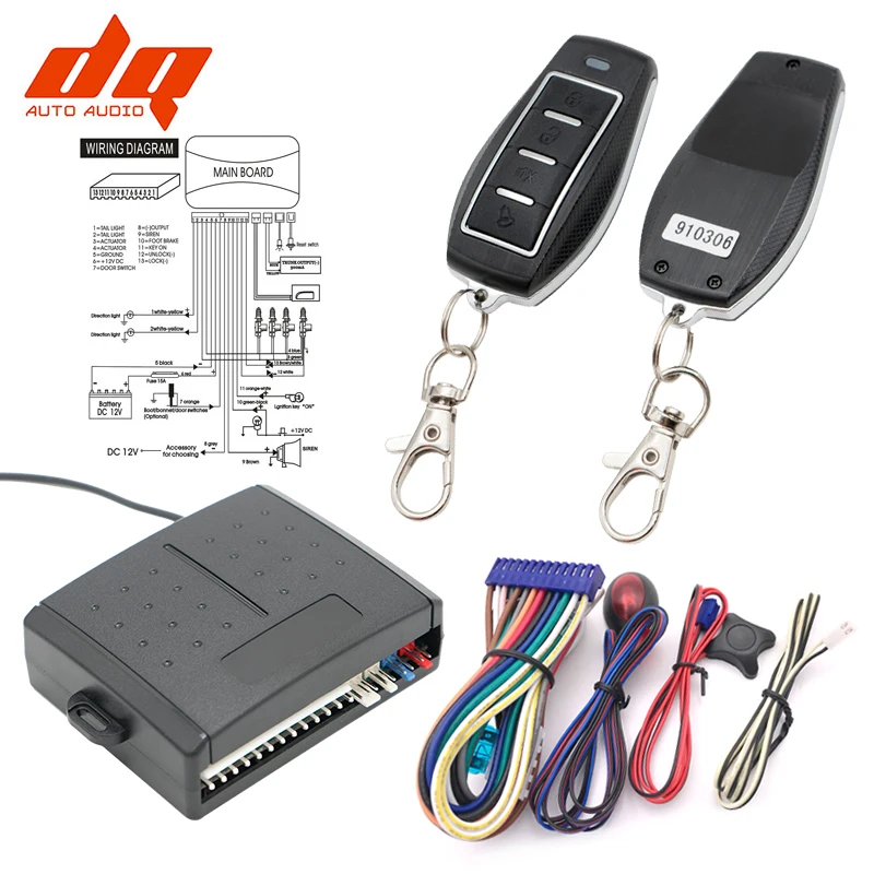 DC12V Новая Универсальная автомобильная сигнализация 13P автомобильный комплект
