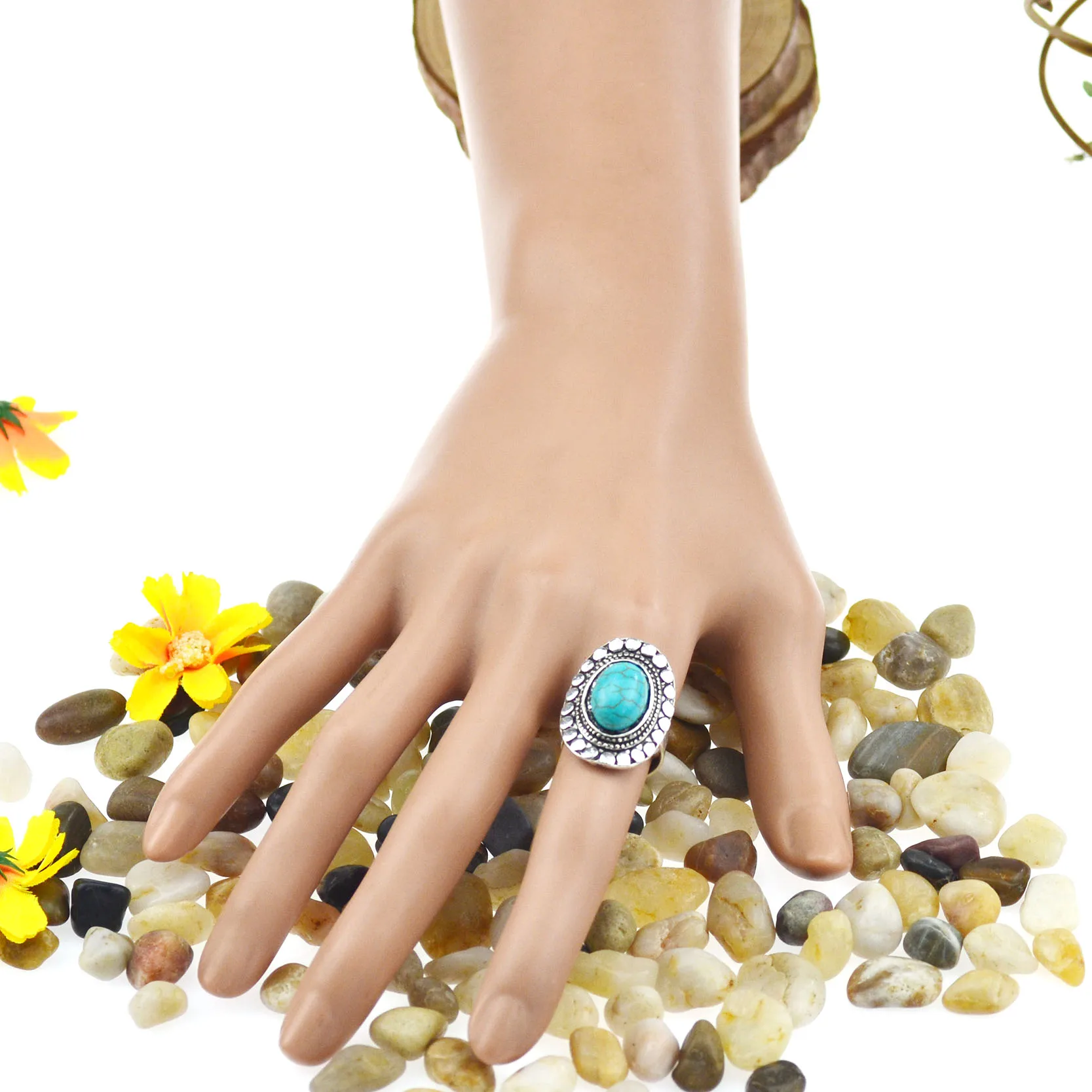 Женское Винтажное кольцо в стиле ретро из металлического сплава | Украшения и