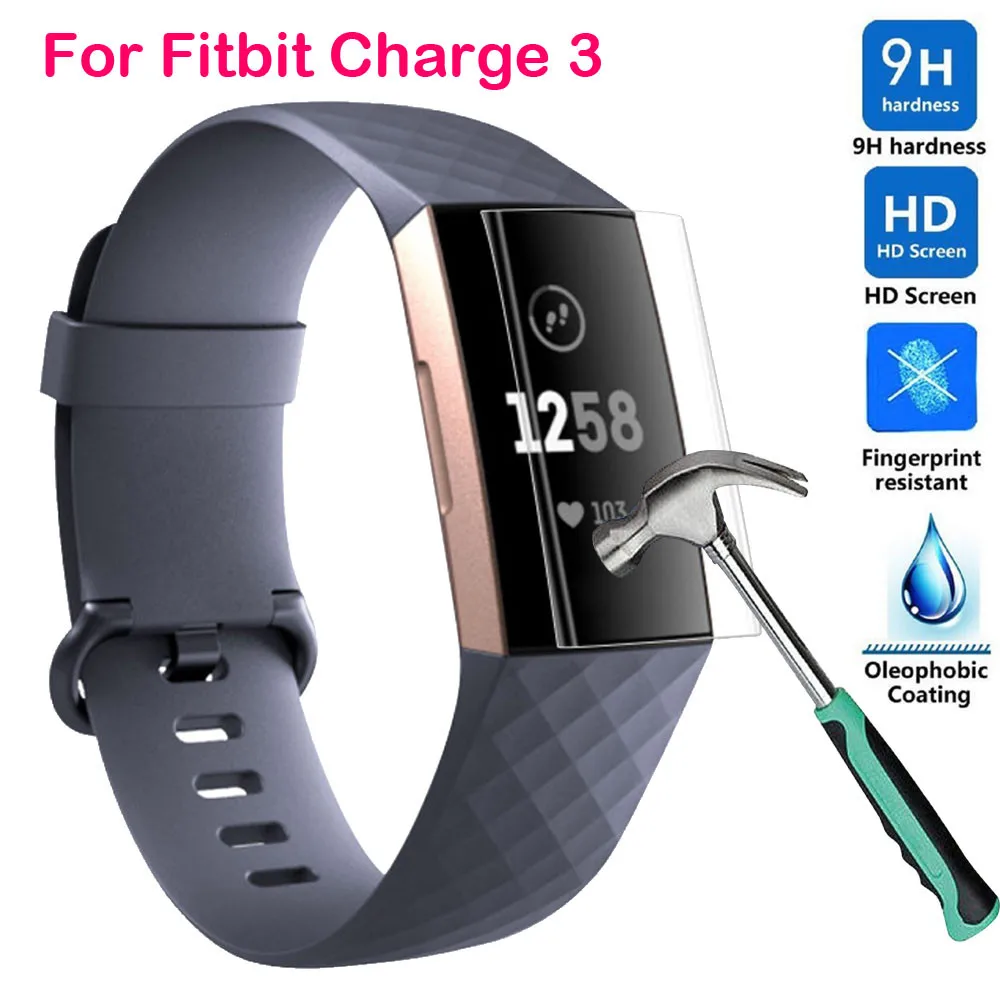 Полноэкранная Защитная пленка для FitBit Charge 3 9H Взрывозащищенная Спортивная
