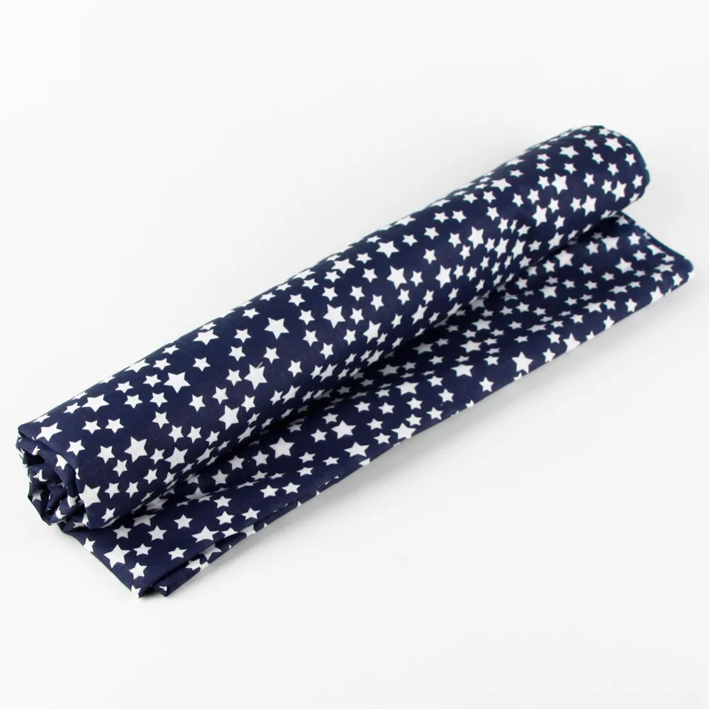 Тонкая хлопковая ткань с принтом в виде звезд 158 см х половину метра лоскутные