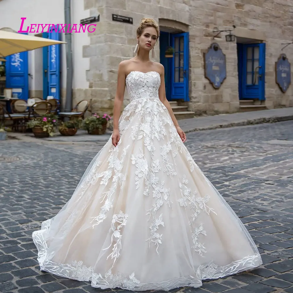 LEIYINXIANG роскошное свадебное платье невесты Vestido De Noiva сексуальное вечернее без