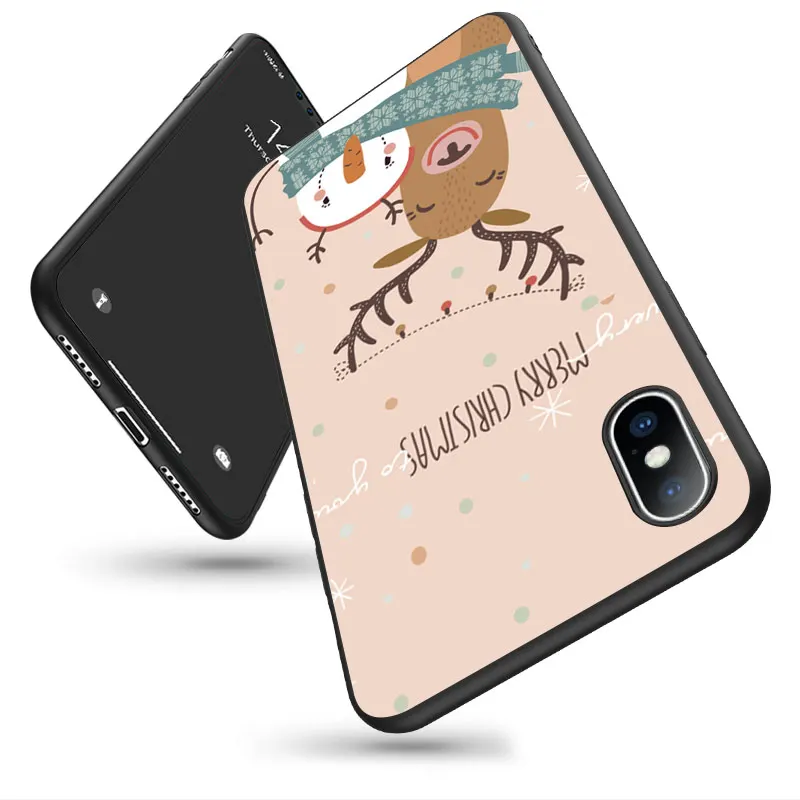 Moskado Deer Antlers Phone Case For iPhone 6 6s 7 8 Plus X XR XS Max Cute Cartoon Elk Head Soft TPU 5 5S SE Cover |