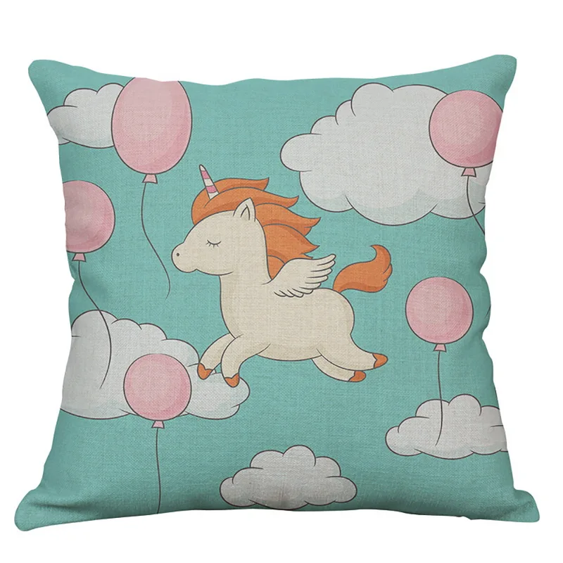 Hoomall Горячая продажа лошадь чехол для подушки с принтом хлопок лен Радуга