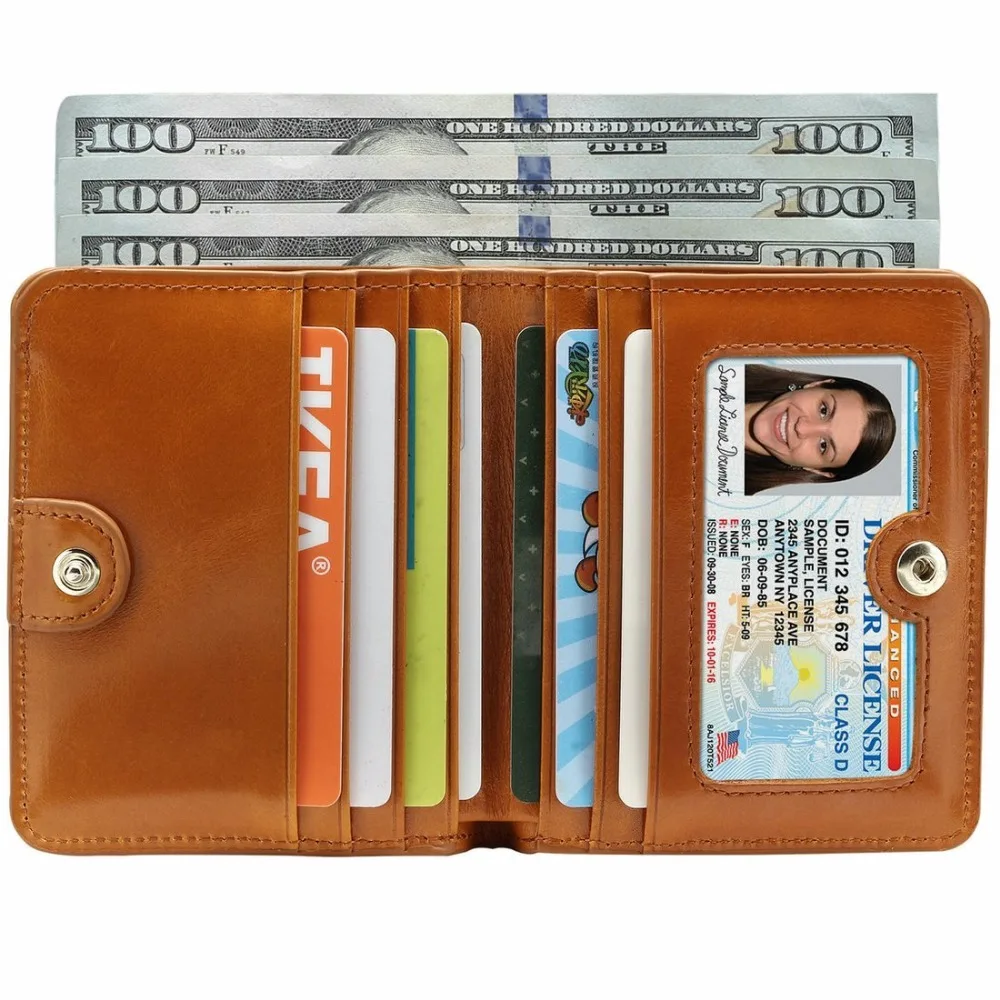 Новинка 2018 Женский кошелек из вощеной кожи кошельки на молнии сумка для монет