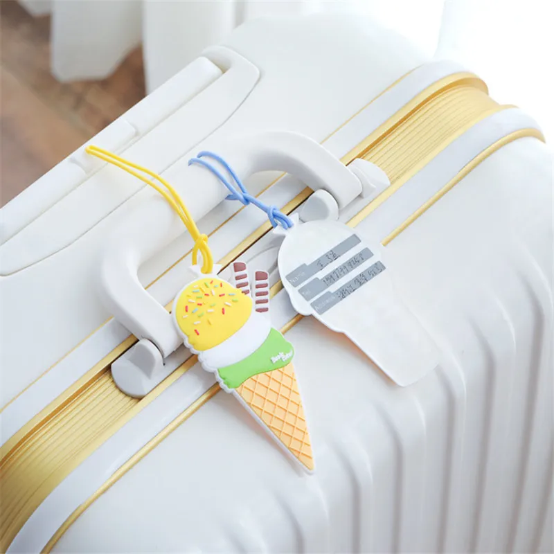 1 шт. чехол для багажной бирки креативный чемодана из силикагеля с мороженым