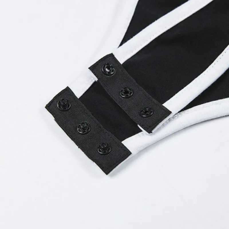 Gli & Elfi женский хлопковый боди с вырезанными лямками и буквенным принтом 2018 летний