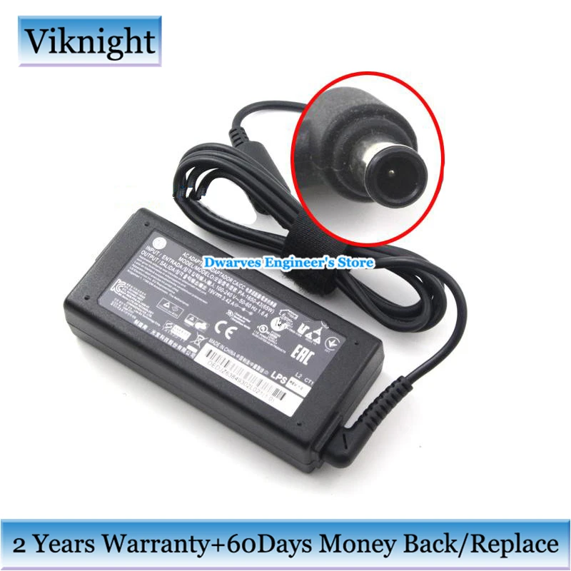 PA-1650-43 19V 3.42A 65 Вт адаптер переменного тока для LG R400 R410 29EB73 LCAP40 E2742V M2380D M2280D M2380DF M2780DF монитор Зарядное устройство