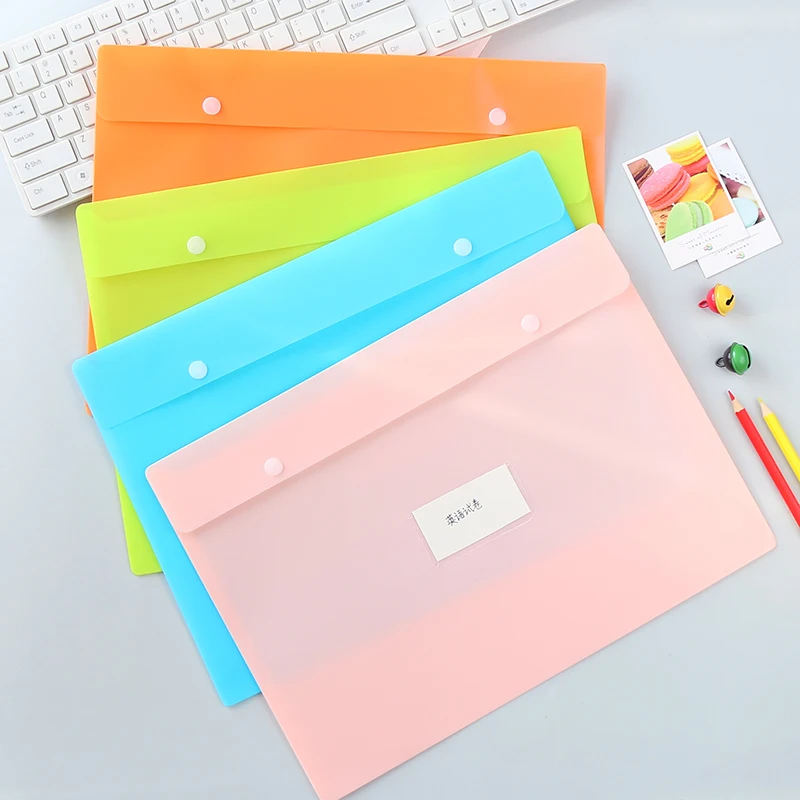 Простой Студент милые Водонепроницаемый A4 Бумага сумка Свежий Прозрачный папку