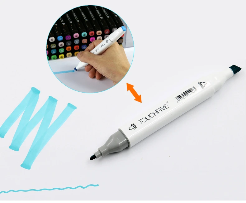Touchfive маркеры для рисования спиртовые двусторонние дизайнерские мультфильмов|art