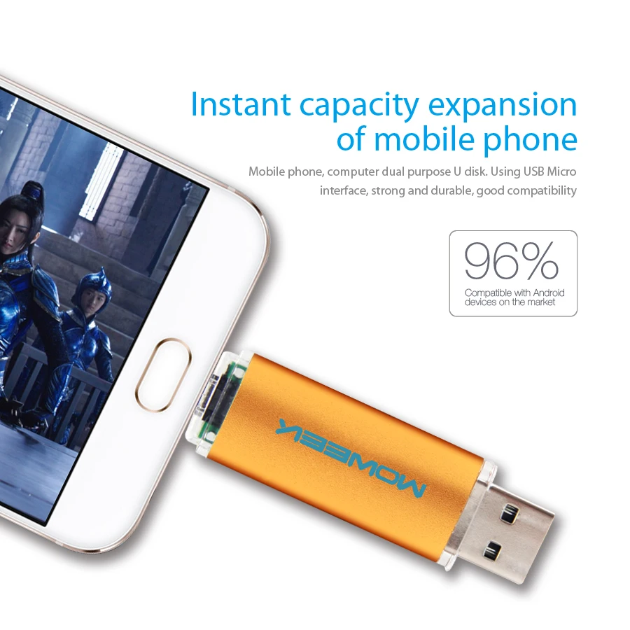 Moweek M31 модные OTG USB флеш-накопитель 64Гб металлический 4 ГБ 8 оперативной памяти 16 Гб