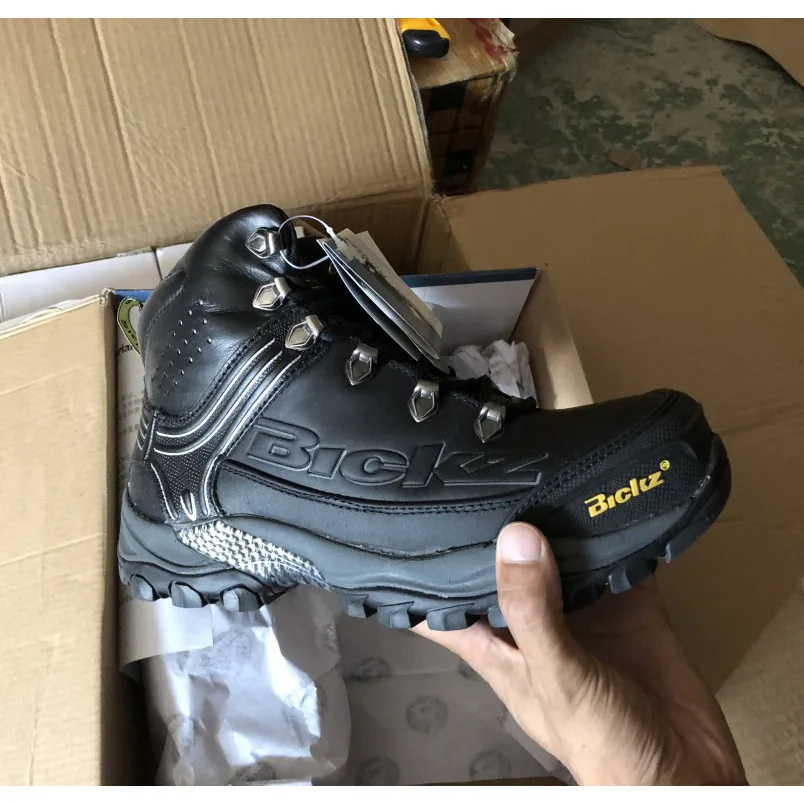 Men's Indestructible Shoes Work Safety Boot steel toe Cow Leather work shoes Mens Jeans Boots Ankle Strap Round Toe Footwear | Обувь