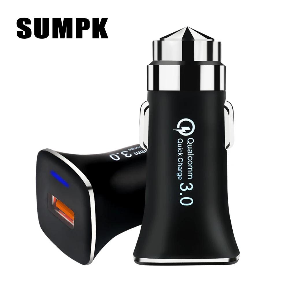 SUMPK быстрое автомобильное зарядное устройство 5V/3A USB 9V/2A 12V/1.5A быстрой зарядки