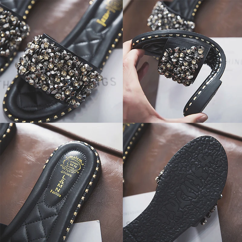 

2019 New Summer Slippers in Bedroom Home Indoor Outdoor Flip Flops Slides Women Shoes Soft Ladies Beach Slippers For Women