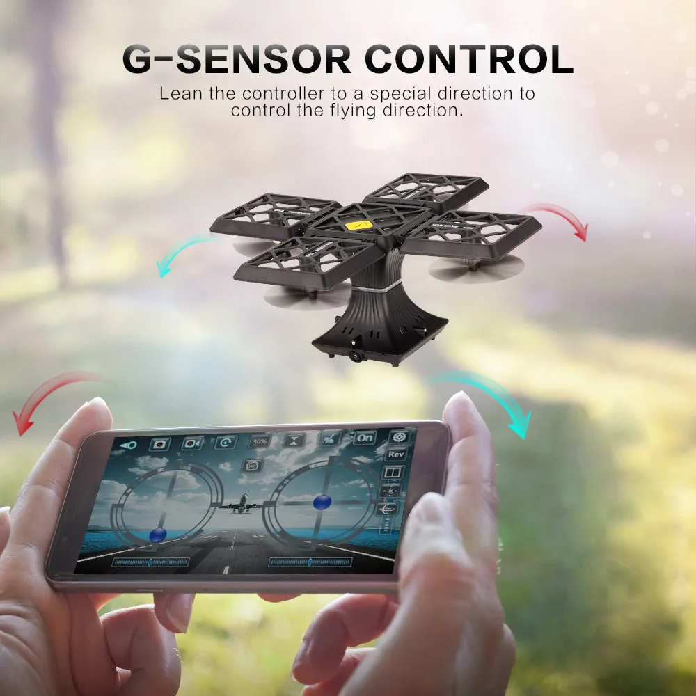720P камера Wifi FPV складной куб Дрон Безголовый режим удержания высоты g-сенсор Квадрокоптер вертолет дистанционного управления